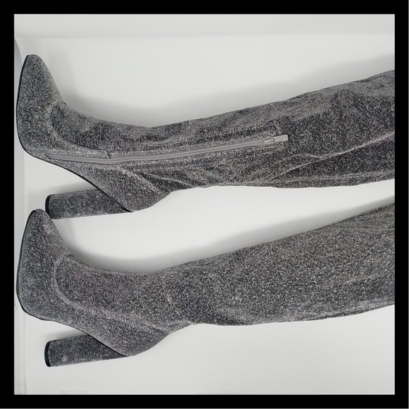 ❤️Size 10 Sexy Shimmer Thigh High Boots - Picture 5 of 5
